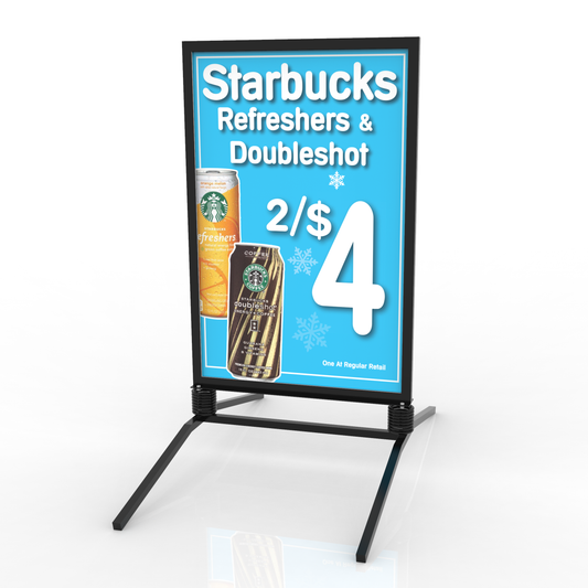 Metal Curb Sign, top load sign, Top Loading 24" x 36" Insert