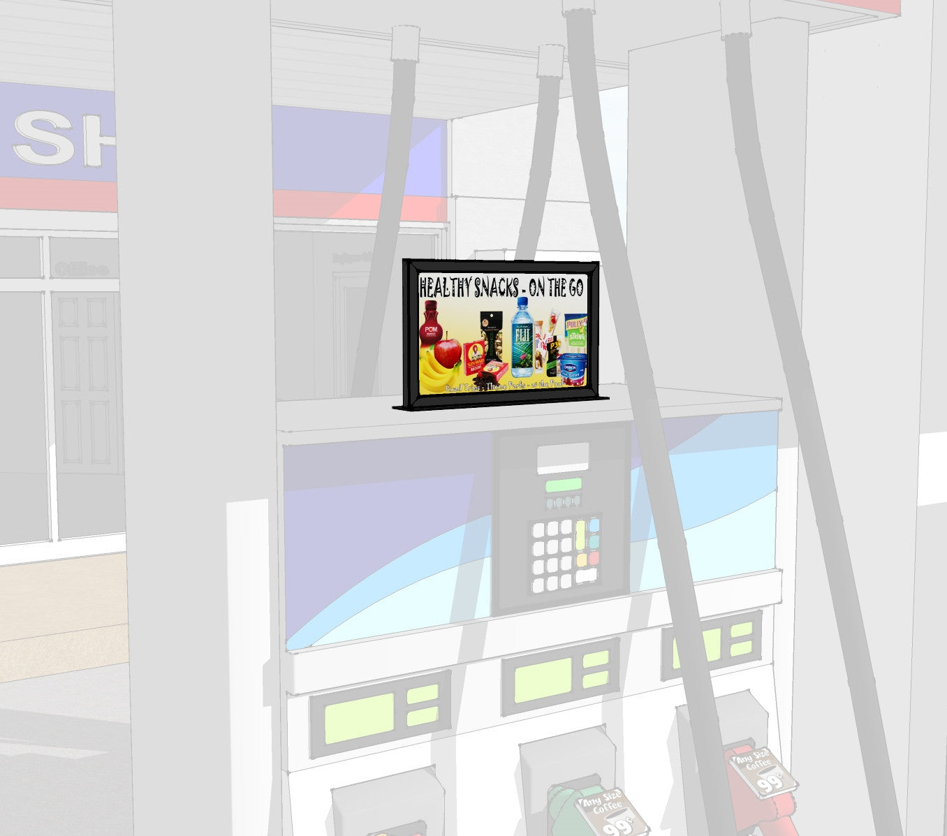 Pump Topper - Top or Side Load - C Store Signs Direct - 2