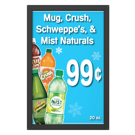 Wall signage snaplock frame