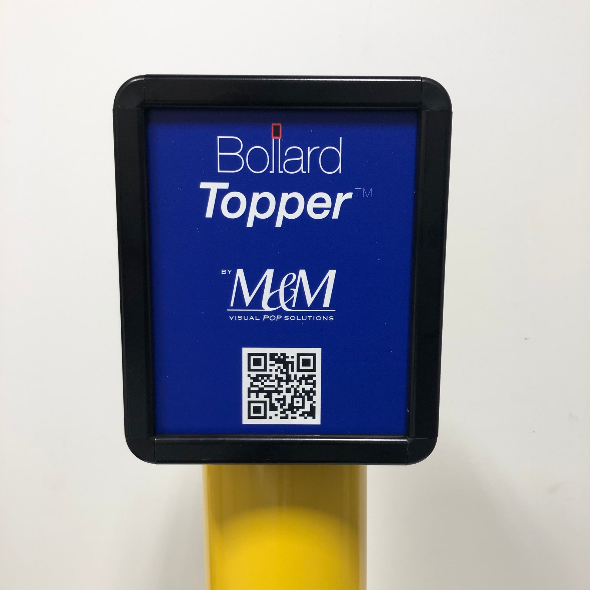 BollardTopper Sign Frame for Outdoor store Bollard Posts